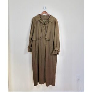 Fitz Wright Vintage Classic Trench Coat Brown Full Length Size‎ 14